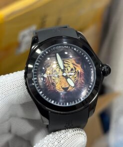 Corum Big Bubble 52 Tiger Edition Black