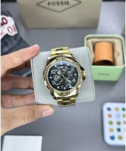 FOSSIL BRONSON ME3218 AUTOMATIC GOLD BLACK