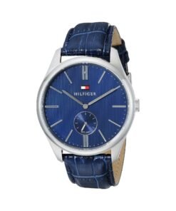 TOMMY HILFIGER Curis Blue Dial Leather Strap Watch