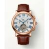 Cartier Tourbillon Rose Gold Blue Roman Dial Leather Watch – Ultra Luxury Edition